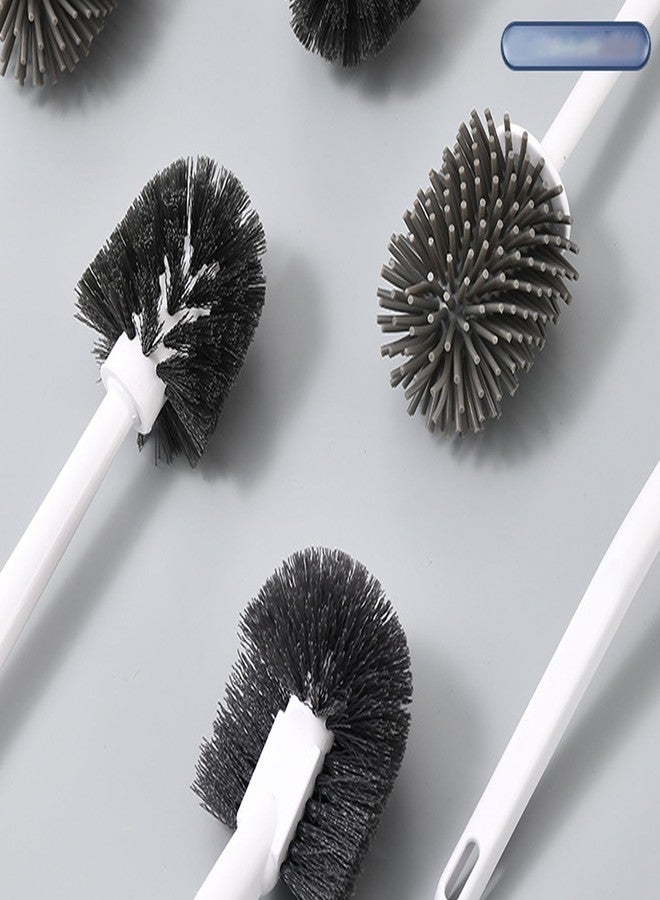 الكبريت فرشاة تنظيف المرحاض بالكبريت مع حامل - فرشاة تنظيف المرحاض ذات الوزن المثالي لتنظيف المراحيض ذات الطراز الهندي والغربي، فرشاة تنظيف بمقبض طويل (أبيض) - Image 2